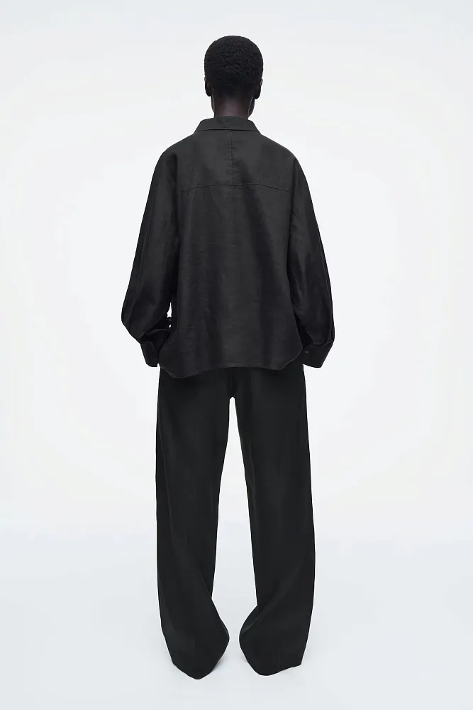 Льняная рубашка свободного кроя COS