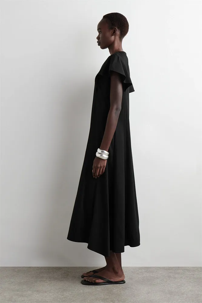 Платье-миди из хлопка с рукавами-лепестками COS