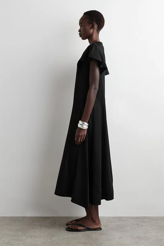 Платье-миди из хлопка с рукавами-лепестками COS Платье-миди из хлопка с рукавами-лепестками COS