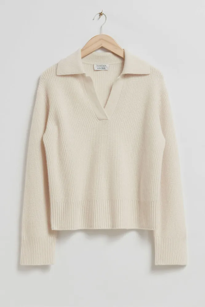 Кашемировый джемпер с воротником поло & OTHER STORIES