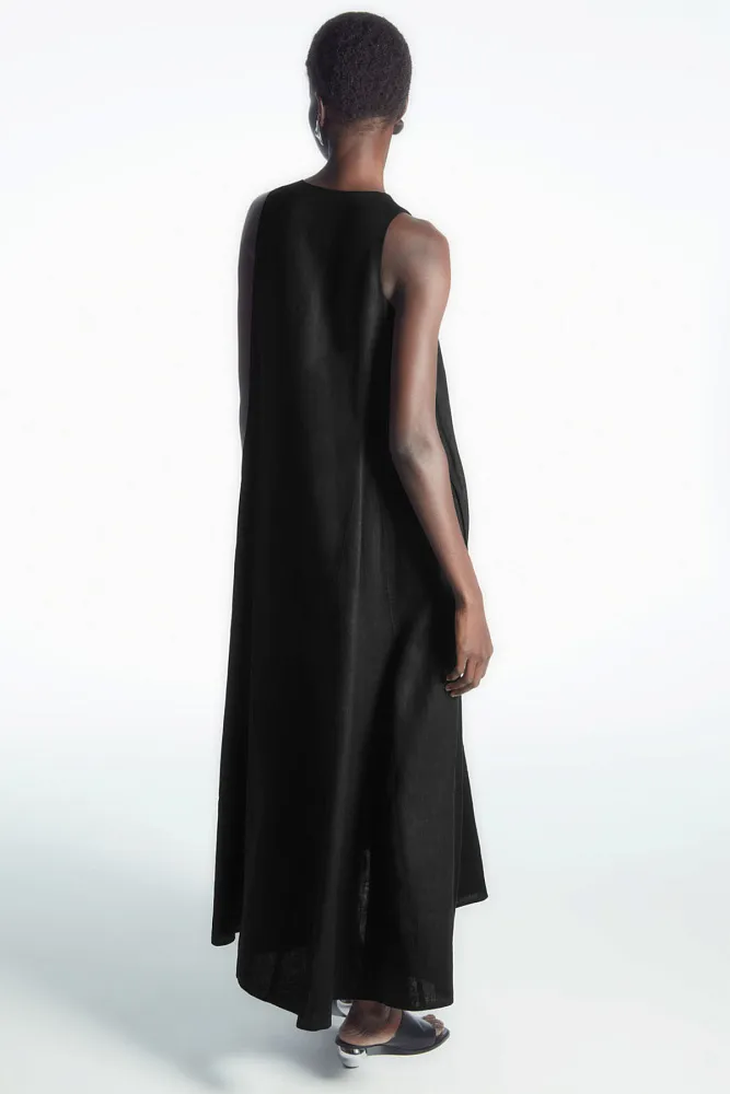 Объемное платье-макси с v-образным вырезом COS