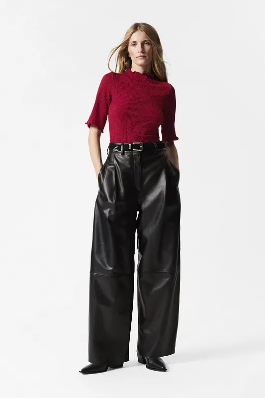 Топ из жатой ткани с оборками & OTHER STORIES Топ из жатой ткани с оборками & OTHER STORIES