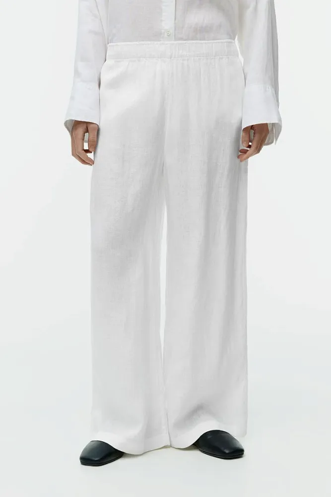 Широкие льняные брюки ARKET