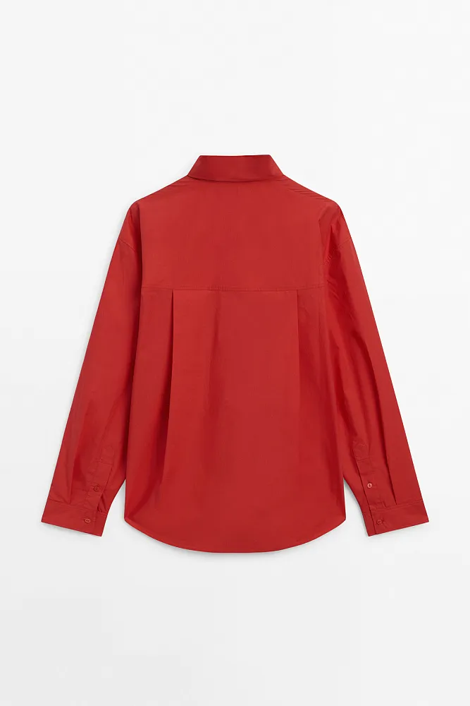 Рубашка из хлопкового поплина MASSIMO DUTTI