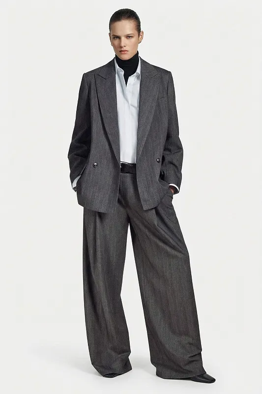 Пиджак в полоску из смесовой шерсти Пиджак в полоску из смесовой шерсти