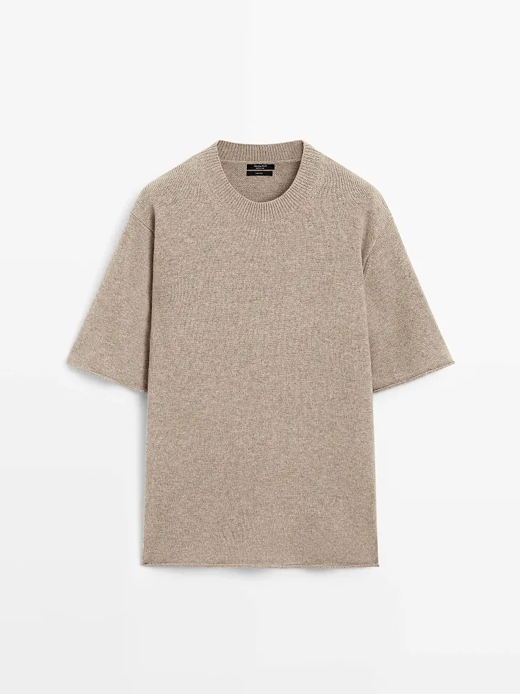 Свободный джемпер из шерсти MASSIMO DUTTI
