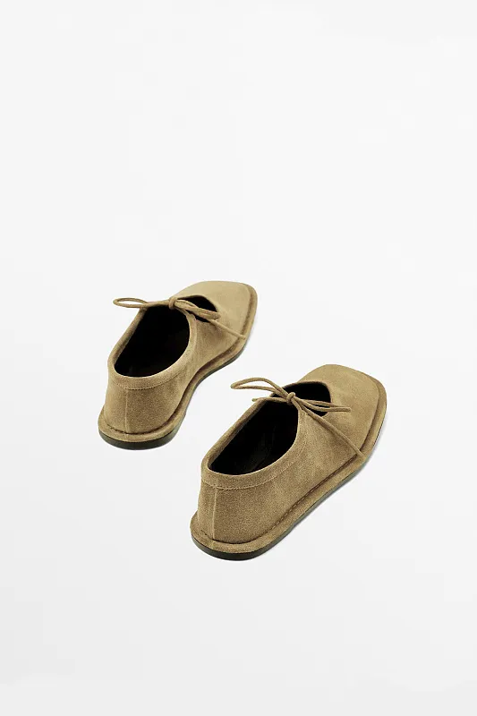 Замшевые балетки MASSIMO DUTTI Замшевые балетки MASSIMO DUTTI