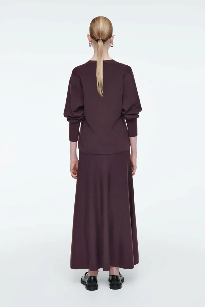 Кардиган из шерсти с v-образным вырезом COS