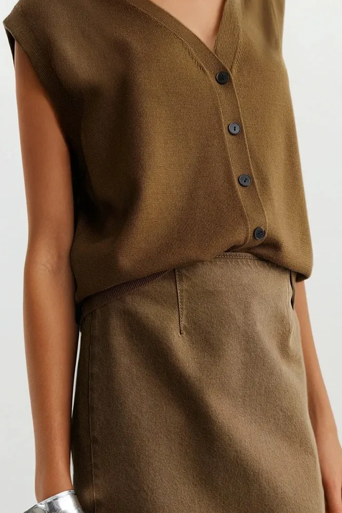 Прямая джинсовая юбка-миди COS