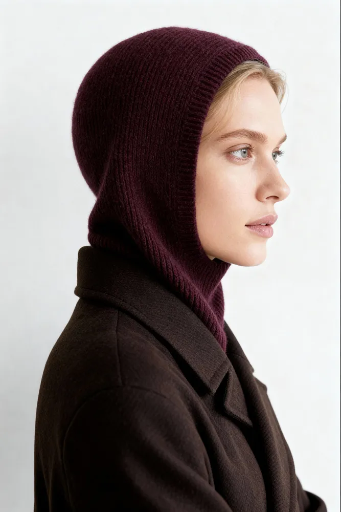 Балаклава в рубчик из шерсти и кашемира COS