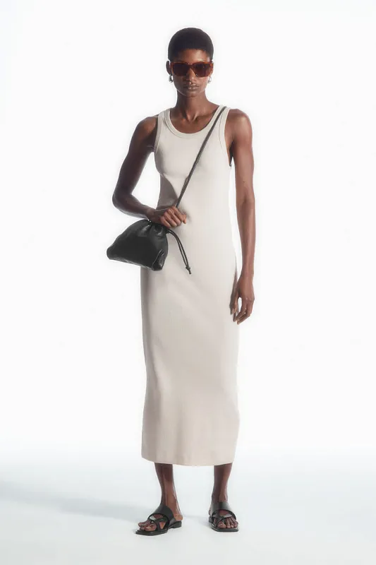 Платье-майка в рубчик