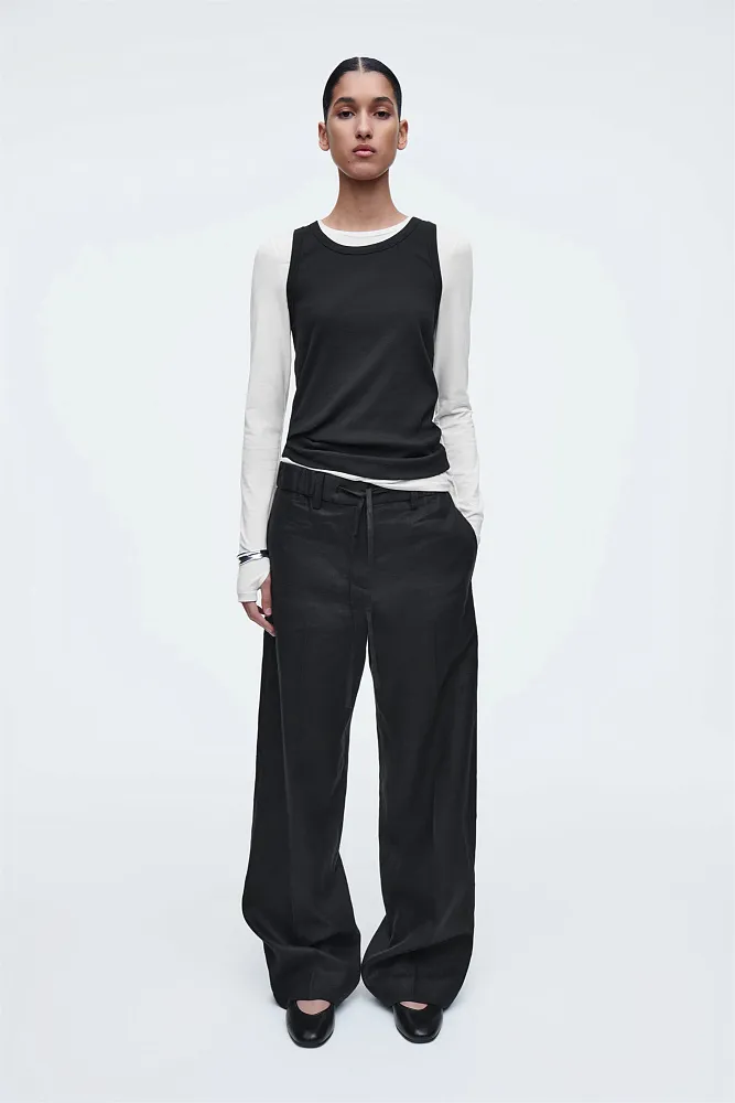 Льняные брюки на завязках COS