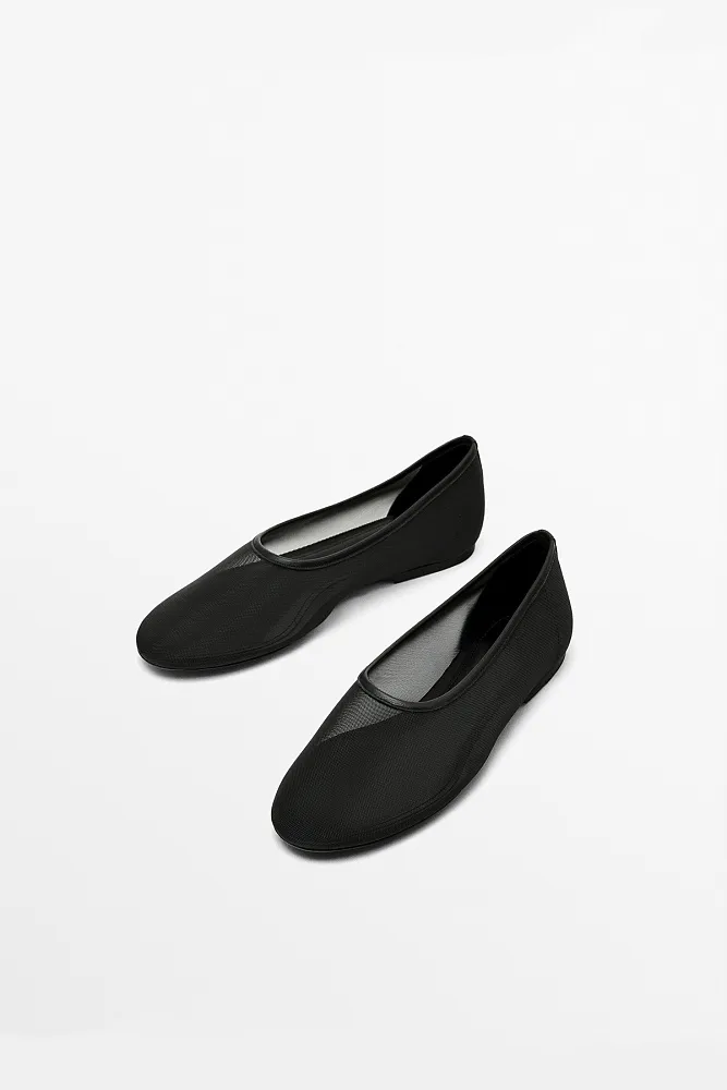 Сетчатые балетки MASSIMO DUTTI