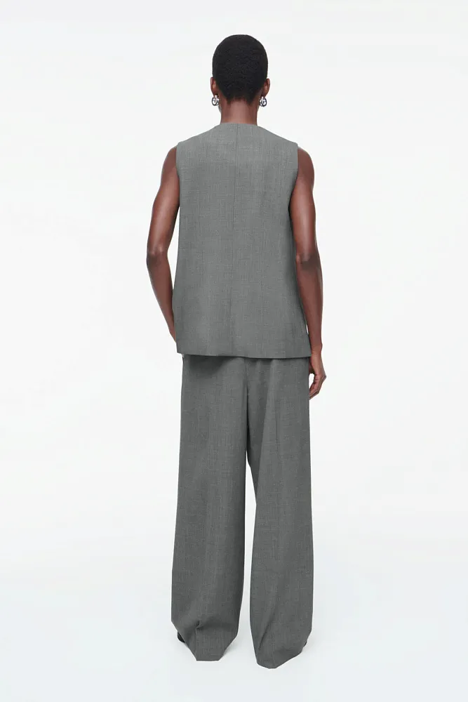 Удлиненный жилет из твила COS