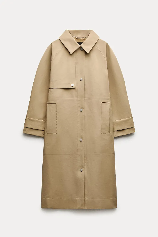 Тренч прямого кроя ZARA
