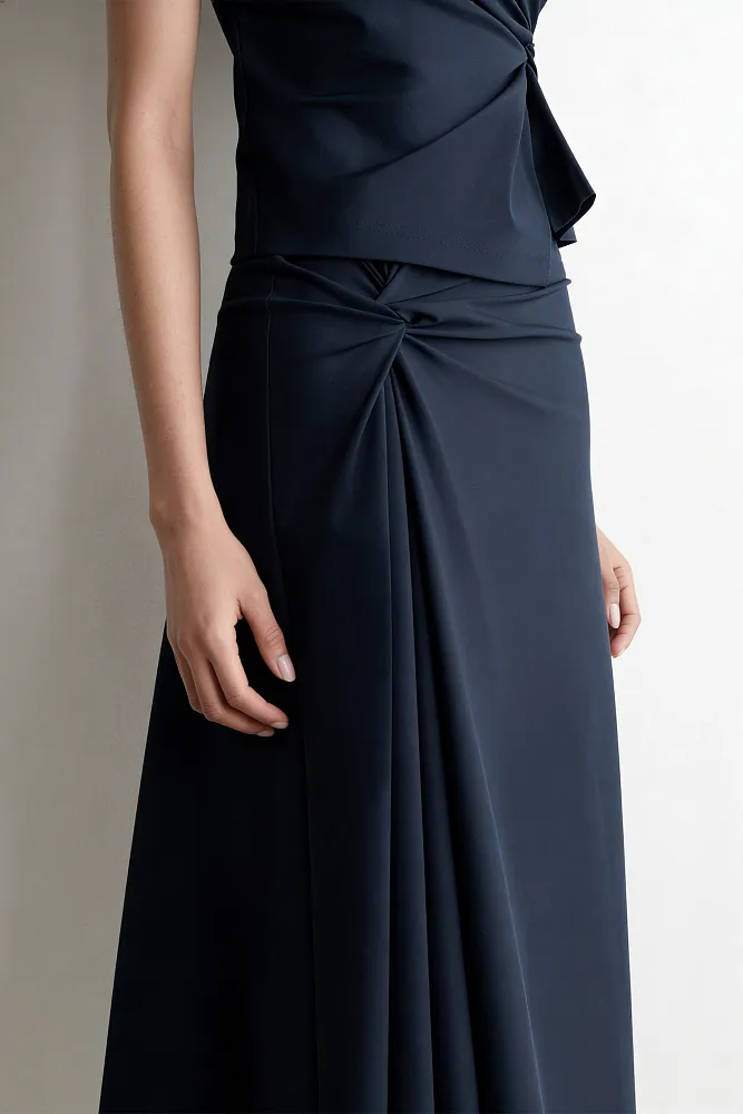 Трикотажная юбка миди с крученым элементом COS