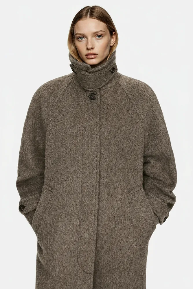 Пальто из смеси шерсти и альпаки ARKET