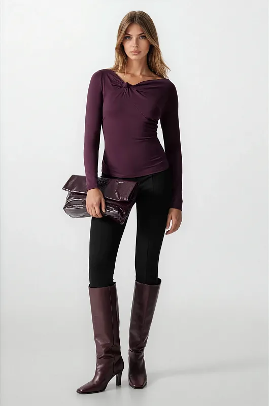 Лонгслив с драпировкой узлом & OTHER STORIES Лонгслив с драпировкой узлом & OTHER STORIES