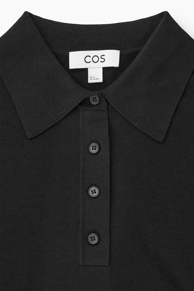 Поло из шелкового трикотажа COS