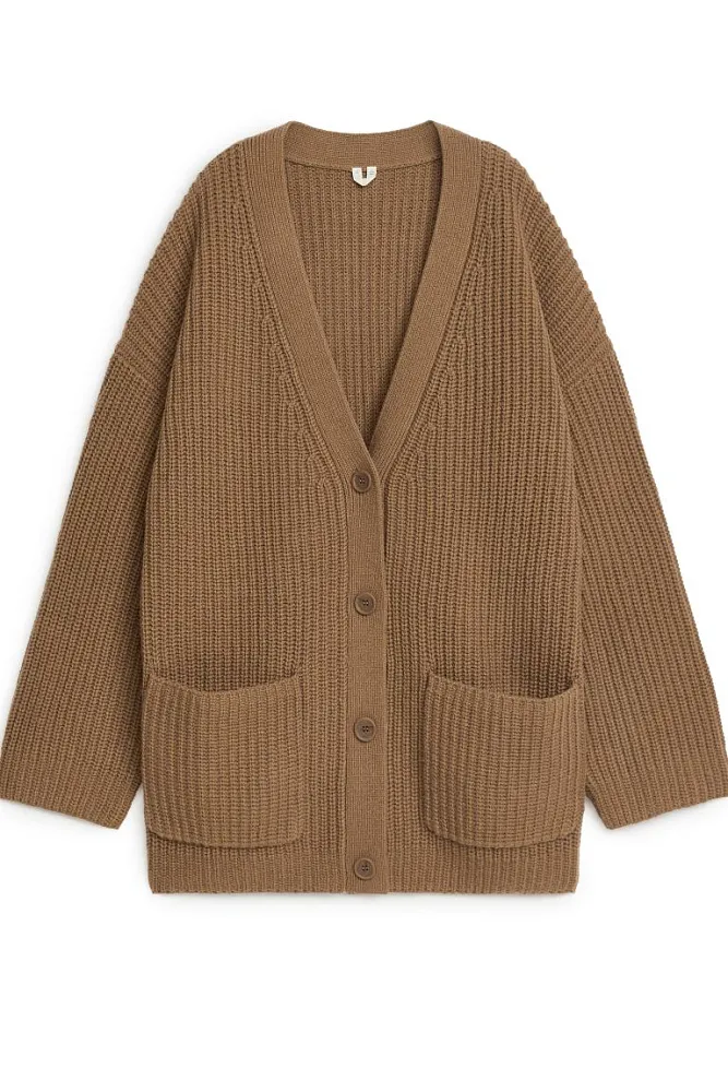 Свободный шерстяной кардиган ARKET