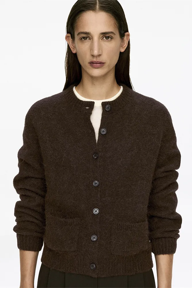 Кардиган из смеси альпаки и шерсти ARKET