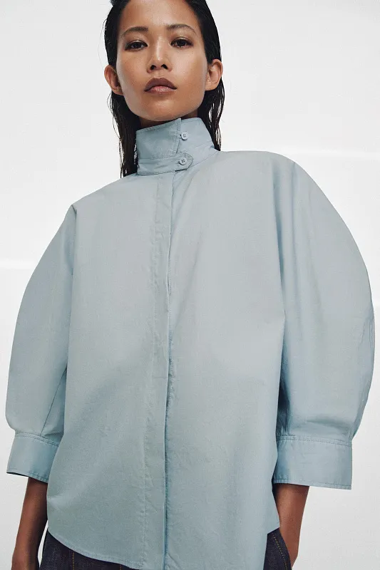 Рубашка с рукавами-фонариками ZARA Рубашка с рукавами-фонариками ZARA