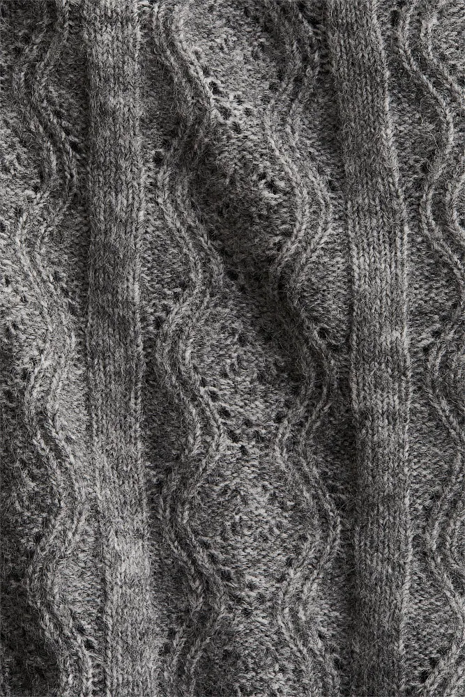 Джемпер-поло ажурной вязки H&M