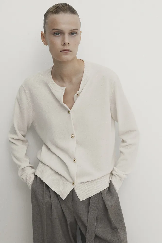 Кардиган из смесовой шерсти MASSIMO DUTTI
