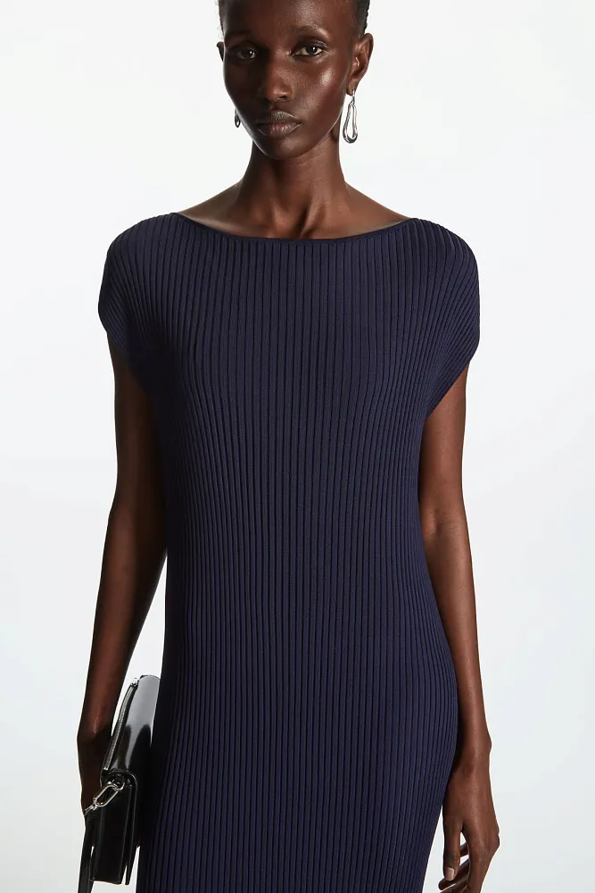 Платье миди с вырезом-лодочкой COS