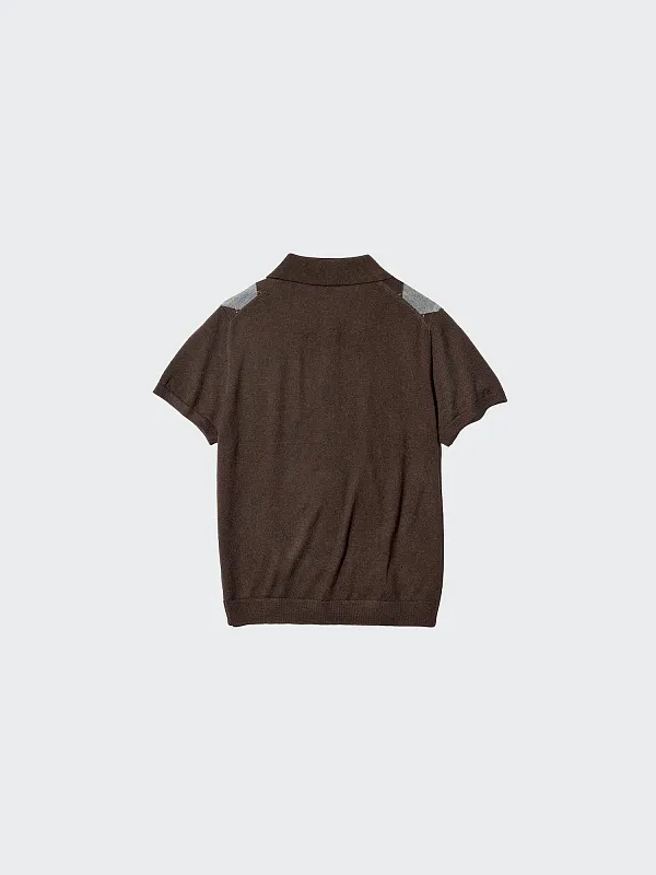 Кардиган-поло из смесовой шерсти UNIQLO Кардиган-поло из смесовой шерсти UNIQLO