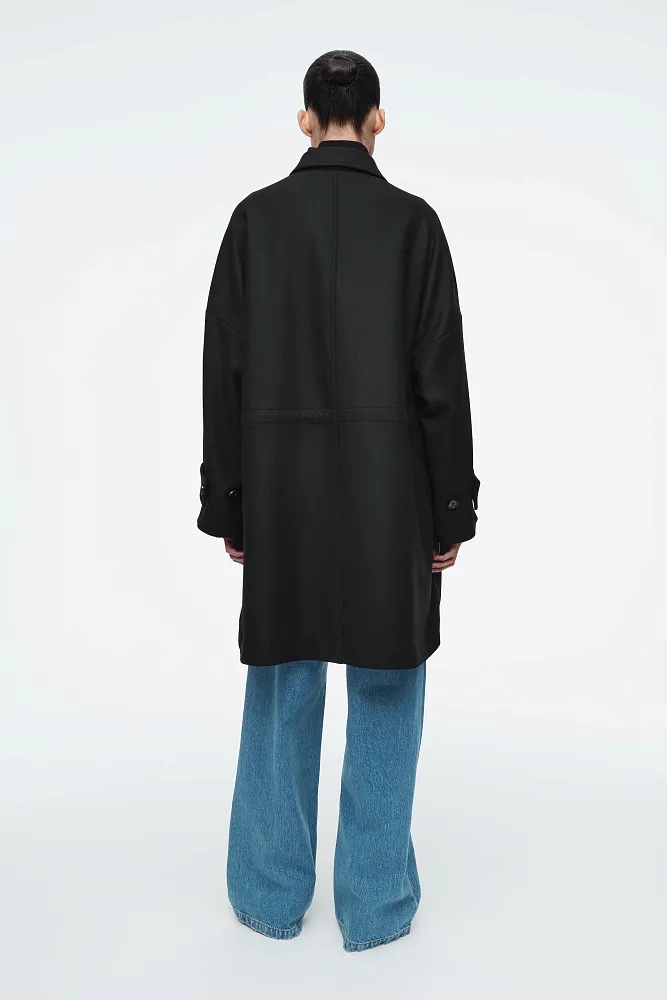 Шерстяное пальто свободного кроя COS