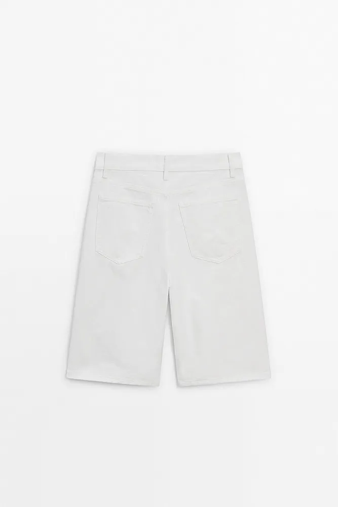 Джинсовые шорты-бермуды MASSIMO DUTTI