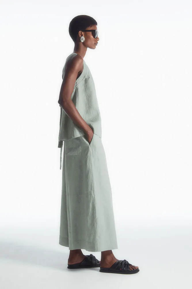 Льняной топ с завязками на спине COS