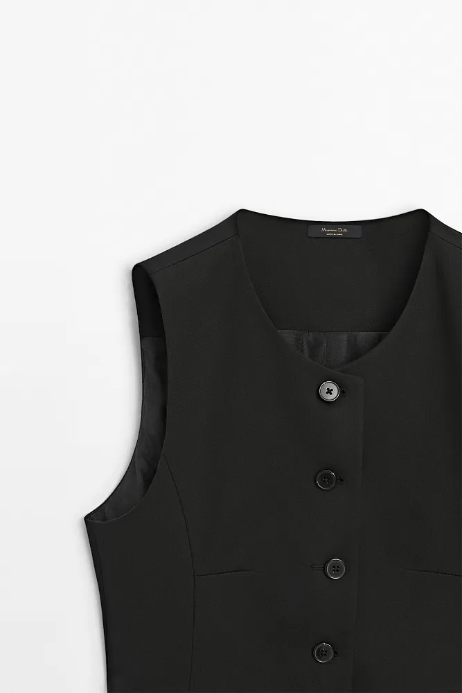 Жилет из шерсти MASSIMO DUTTI