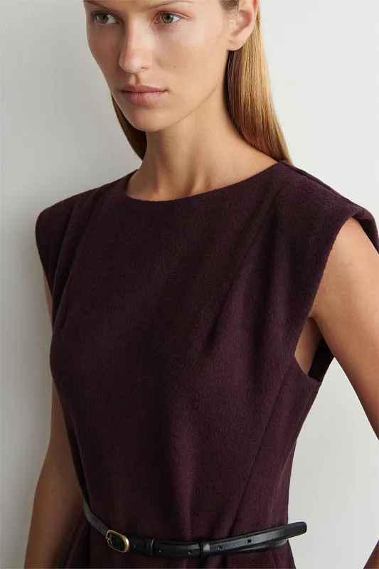 Скульптурное платье-миди из ворсистой шерсти COS Скульптурное платье-миди из ворсистой шерсти COS