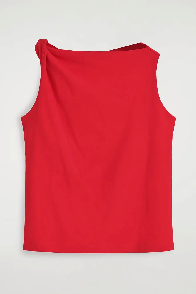 Хлопковый топ с кручеными деталями COS