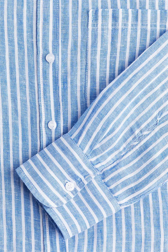 Льняная рубашка H&M Premium Selection