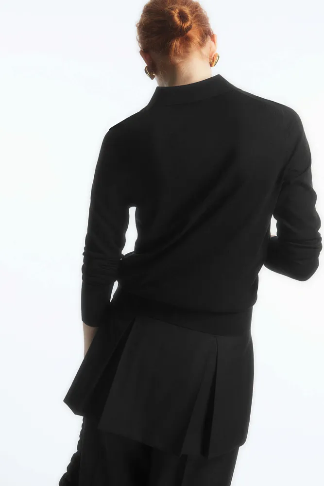 Поло из шелкового трикотажа COS