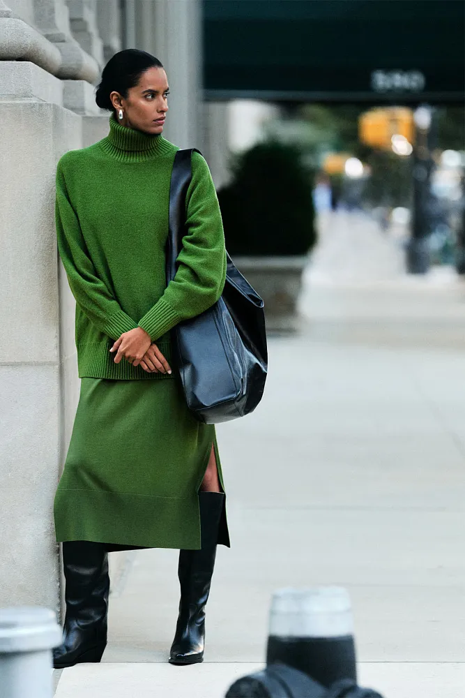 Платье-водолазка из мериносовой шерсти COS