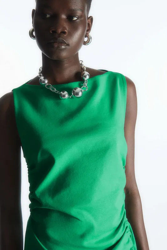 Асимметричное платье миди со сборкой COS Асимметричное платье миди со сборкой COS