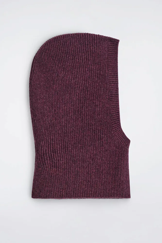 Балаклава в рубчик из шерсти и кашемира COS