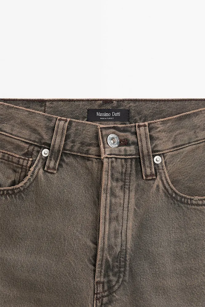 Прямые джинсы с завышенной посадкой MASSIMO DUTTI