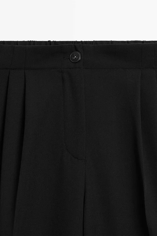 Широкие струящиеся брюки со складками MASSIMO DUTTI