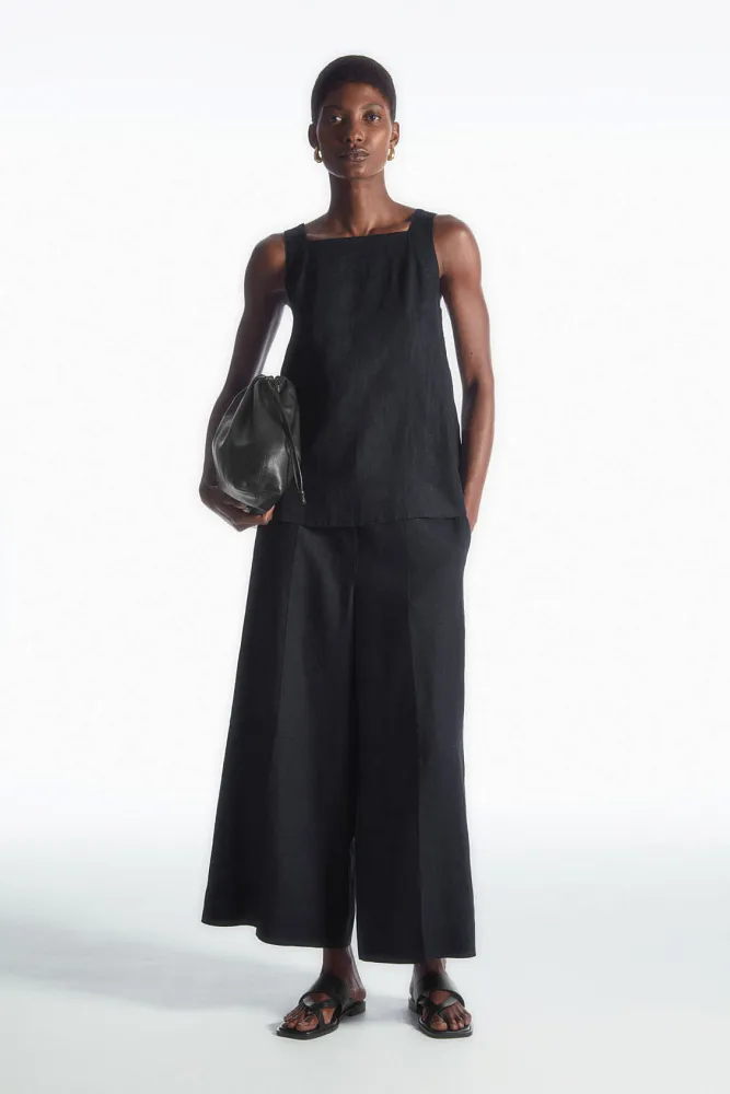 Льняной топ с завязками на спине COS