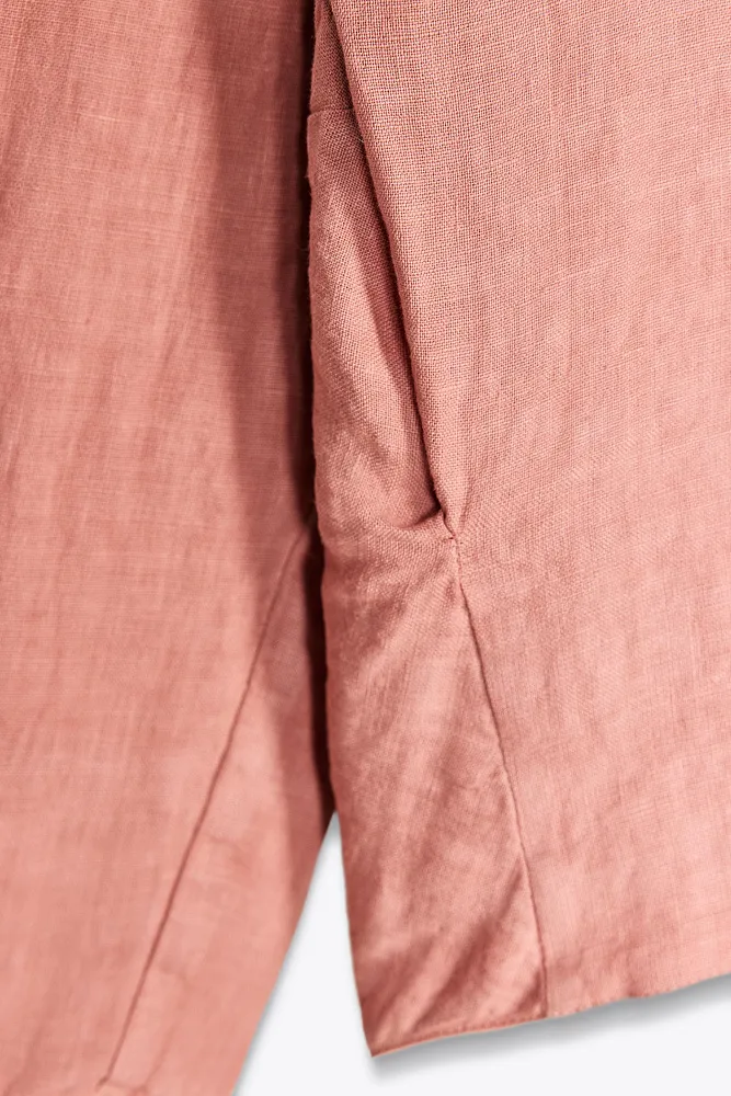 Куртка-бомбер из льна ZARA