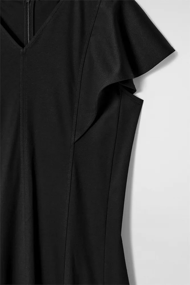 Платье-миди из хлопка с рукавами-лепестками COS