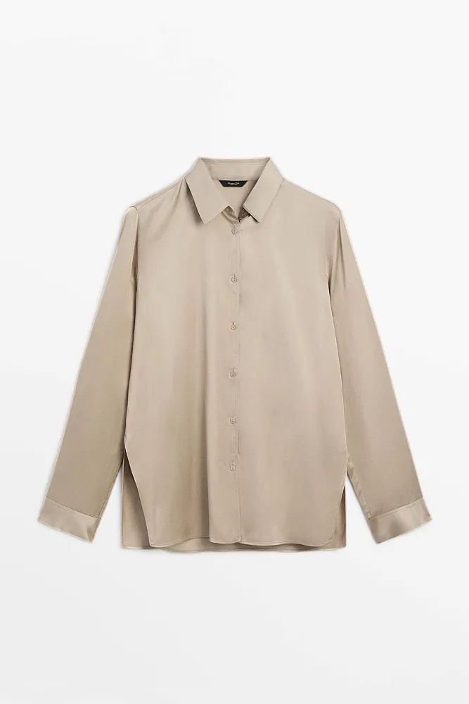 Атласная блуза MASSIMO DUTTI