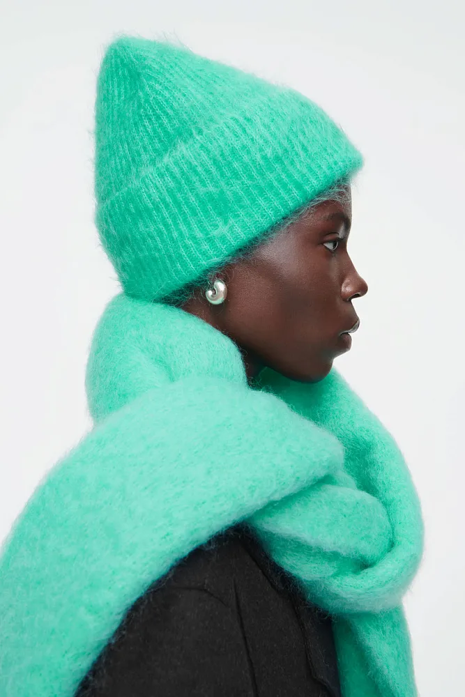 Шарф из мохера с бахромой COS