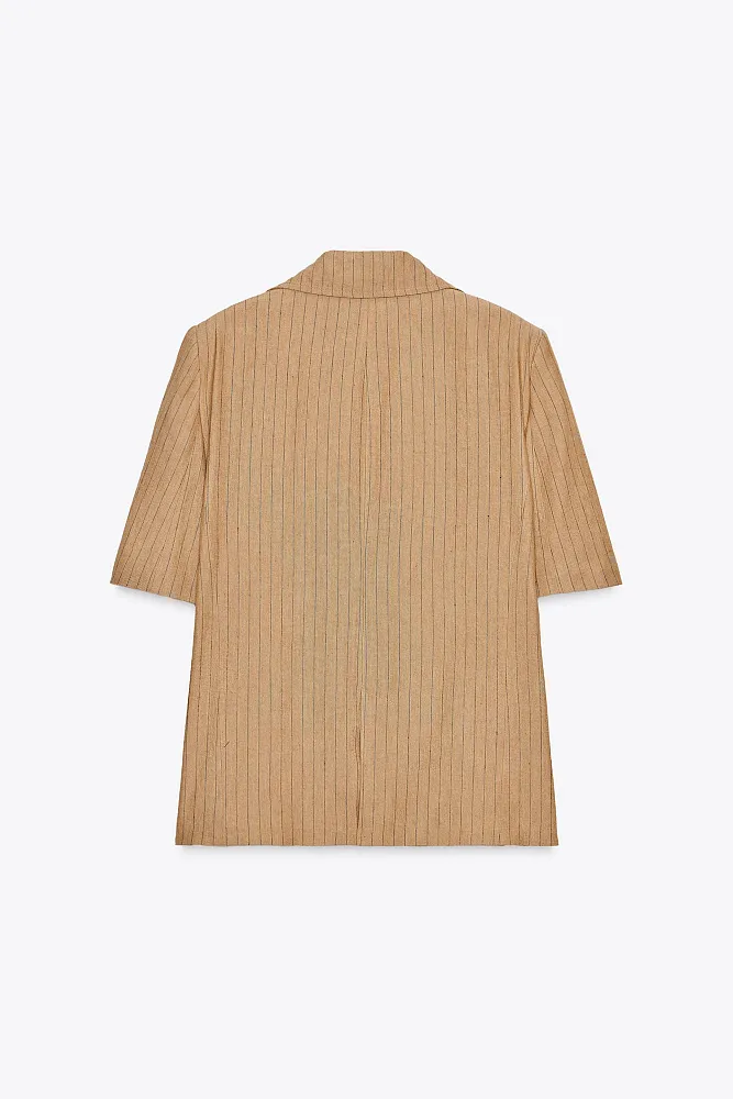 Пиджак из льняной смеси ZARA