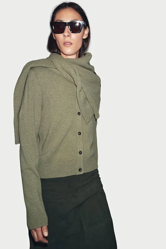 Кардиган из кашемира и шерсти ZARA Кардиган из кашемира и шерсти ZARA